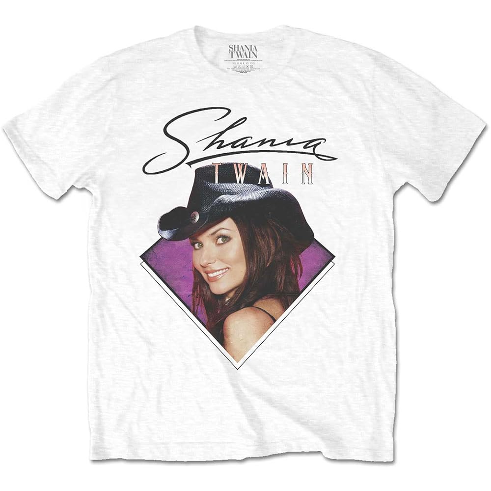 Shania Twain Tシャツ Adult Shania Twain Graphic T-Shirt in Bright White from Joe